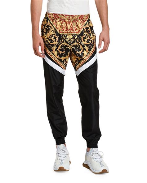 versace silk trousers man|versace joggers men's.